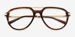 Grafton Brown MetalEyeglass Frames from EyeBuyDirect, Closed View