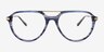 Grafton Bleu MétalMontures de lunettes de vue d'EyeBuyDirect, Vue de Face