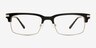 Ulrich Noir AcétateMontures de lunettes de vue d'EyeBuyDirect, Vue de Face
