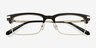 Ulrich Noir AcétateMontures de lunettes de vue d'EyeBuyDirect, Vue Rapprochée