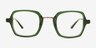 Sable Green AcetateEyeglass Frames from EyeBuyDirect, Front View
