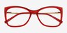 Dorothy Red AcetateEyeglass Frames from EyeBuyDirect, Closed View