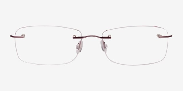 Cully Pink TitaniumEyeglass Frames from EyeBuyDirect, Front View