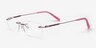 Cully Pink TitaniumEyeglass Frames from EyeBuyDirect, Angle View
