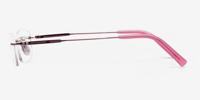 Cully Pink TitaniumEyeglass Frames from EyeBuyDirect, Side View