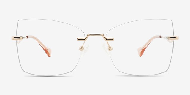 Brimstone Gold MetalEyeglass Frames from EyeBuyDirect, Front View