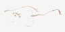 Brimstone Gold MetalEyeglass Frames from EyeBuyDirect, Angle View