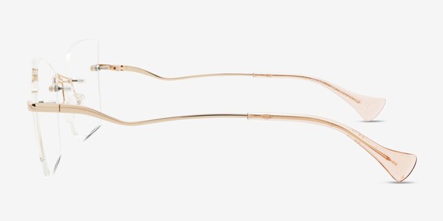 Brimstone Gold MetalEyeglass Frames from EyeBuyDirect, Side View