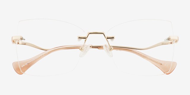 Brimstone Gold MetalEyeglass Frames from EyeBuyDirect, Closed View