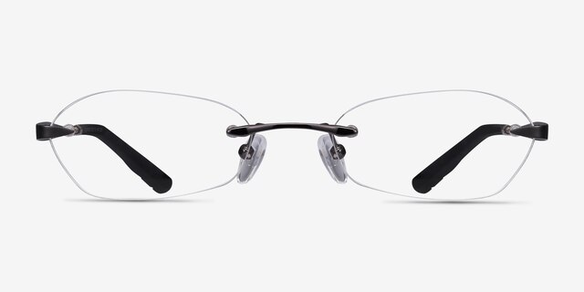 Summer Gunmetal MetalEyeglass Frames from EyeBuyDirect, Front View