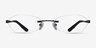 Summer Gunmetal MetalEyeglass Frames from EyeBuyDirect, Front View