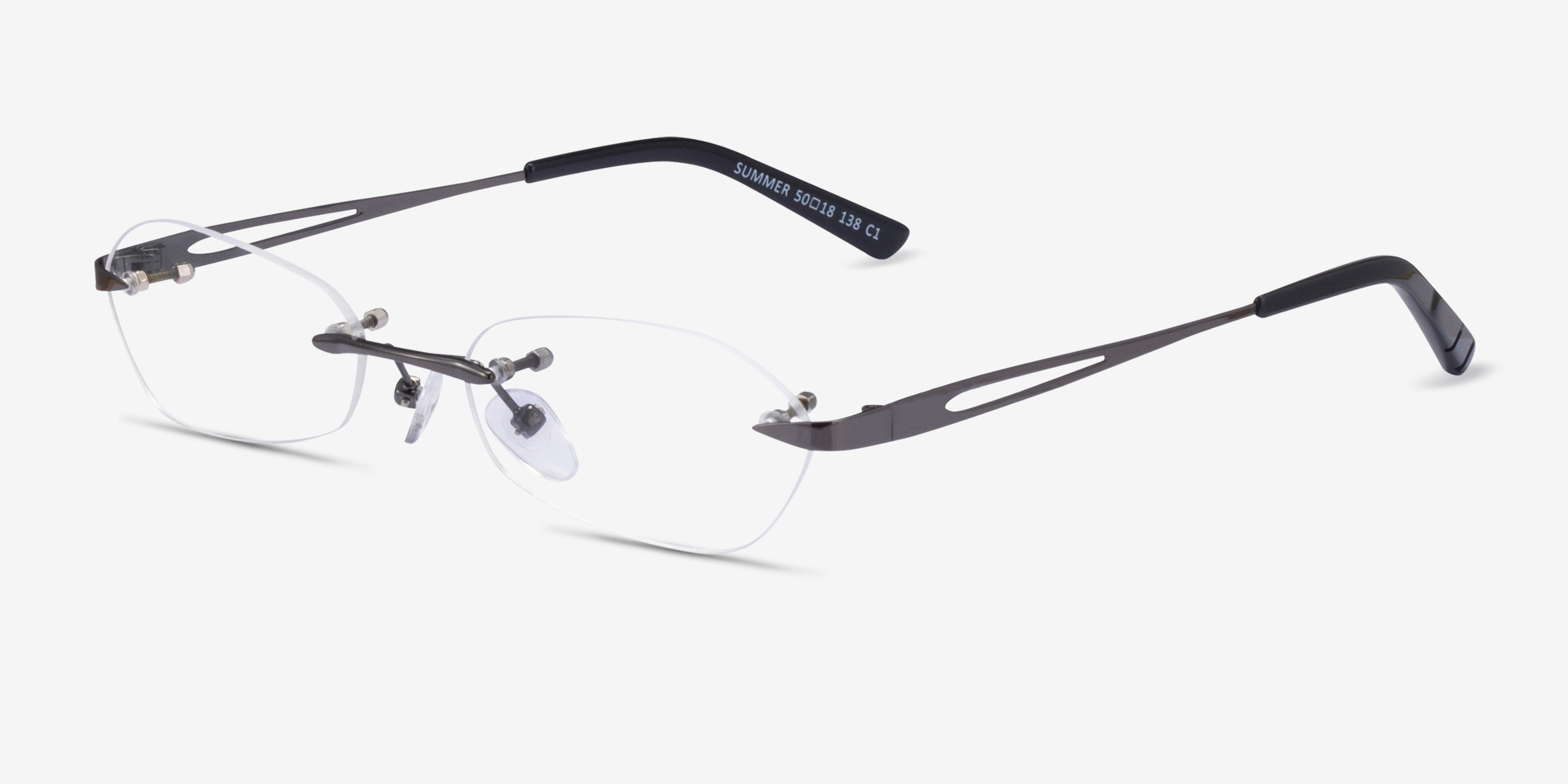 Summer Oval Gunmetal Rimless Eyeglasses Eyebuydirect 2110