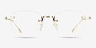 Gadsby Gold MetalEyeglass Frames from EyeBuyDirect, Front View