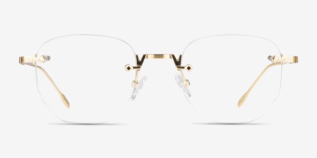 Gadsby Gold MetalEyeglass Frames from EyeBuyDirect, Front View