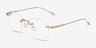 Gadsby Gold MetalEyeglass Frames from EyeBuyDirect, Angle View