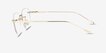 Gadsby Gold MetalEyeglass Frames from EyeBuyDirect, Side View