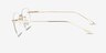 Gadsby Gold MetalEyeglass Frames from EyeBuyDirect, Side View
