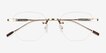 Gadsby Gold MetalEyeglass Frames from EyeBuyDirect, Closed View