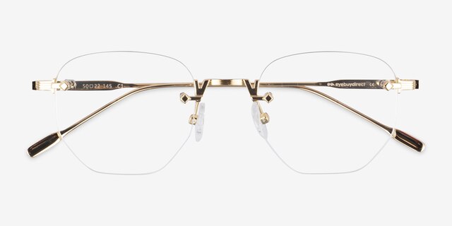 Gadsby Gold MetalEyeglass Frames from EyeBuyDirect, Closed View