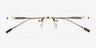 Gadsby Gold MetalEyeglass Frames from EyeBuyDirect, Closed View