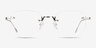 Gadsby Silver MetalEyeglass Frames from EyeBuyDirect, Front View