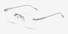 Gadsby Silver MetalEyeglass Frames from EyeBuyDirect, Angle View