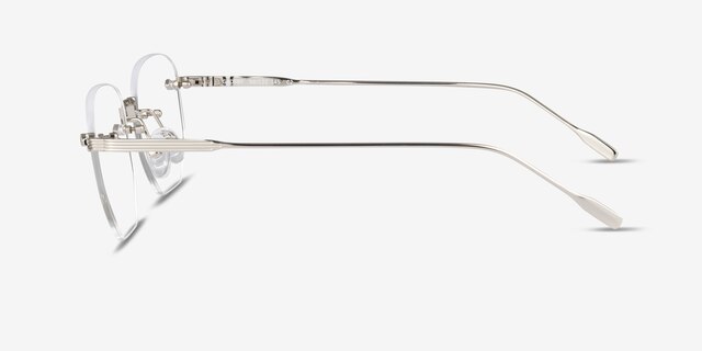 Gadsby Silver MetalEyeglass Frames from EyeBuyDirect, Side View