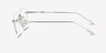 Gadsby Silver MetalEyeglass Frames from EyeBuyDirect, Side View