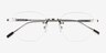 Gadsby Silver MetalEyeglass Frames from EyeBuyDirect, Closed View