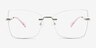Brimstone Silver MetalEyeglass Frames from EyeBuyDirect, Front View