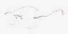 Brimstone Silver MetalEyeglass Frames from EyeBuyDirect, Angle View