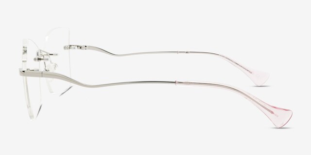 Brimstone Silver MetalEyeglass Frames from EyeBuyDirect, Side View