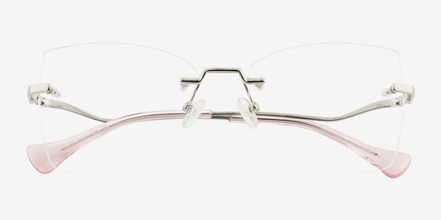 Brimstone Silver MetalEyeglass Frames from EyeBuyDirect, Closed View