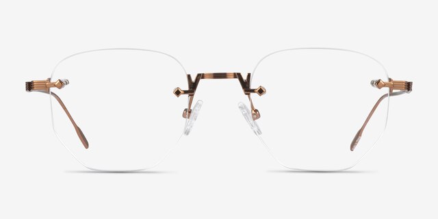 Gadsby Bronze MétalMontures de lunettes de vue d'EyeBuyDirect, Vue de Face