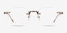 Gadsby Bronze MétalMontures de lunettes de vue d'EyeBuyDirect, Vue de Face