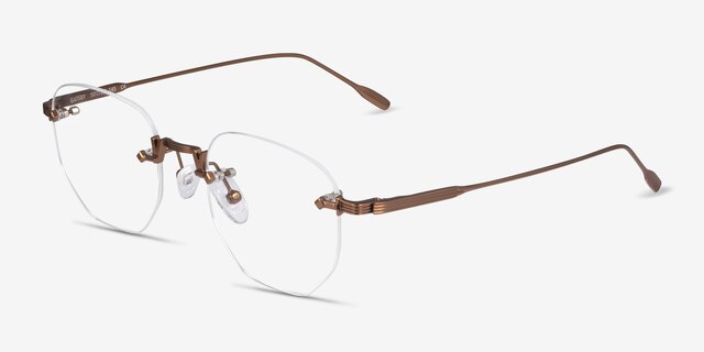 Gadsby Bronze MétalMontures de lunettes de vue d'EyeBuyDirect, Vue d'Angle