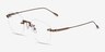 Gadsby Bronze MétalMontures de lunettes de vue d'EyeBuyDirect, Vue d'Angle