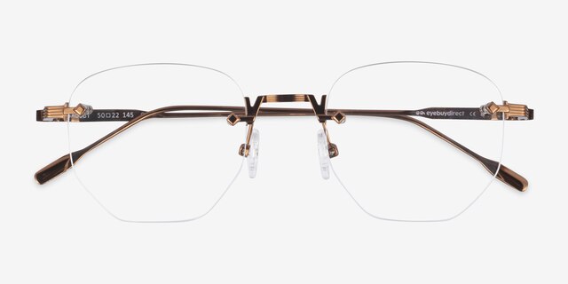 Gadsby Bronze MétalMontures de lunettes de vue d'EyeBuyDirect, Vue Rapprochée
