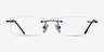 Billings Noir MétalMontures de lunettes de vue d'EyeBuyDirect, Vue de Face
