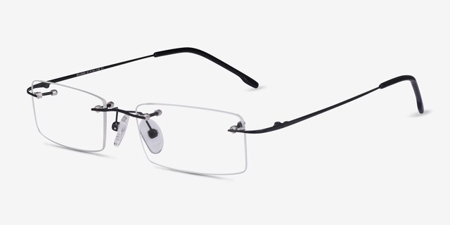 Billings Noir MétalMontures de lunettes de vue d'EyeBuyDirect, Vue d'Angle