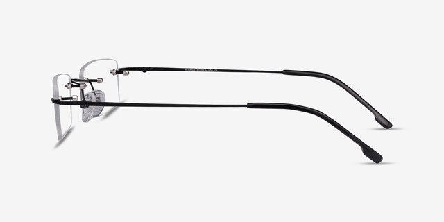 Billings Noir MétalMontures de lunettes de vue d'EyeBuyDirect, Vue de Côté