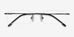 Billings Black MetalEyeglass Frames from EyeBuyDirect, Closed View