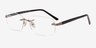 Vernon XXL Gunmetal MetalEyeglass Frames from EyeBuyDirect, Angle View