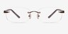 Vernon XXL Brun MétalMontures de lunettes de vue d'EyeBuyDirect, Vue de Face