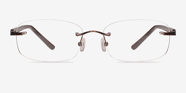Vernon XXL Brown Metal Eyeglass Frames