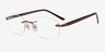 Vernon XXL Brun MétalMontures de lunettes de vue d'EyeBuyDirect, Vue d'Angle