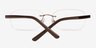 Vernon XXL Brun MétalMontures de lunettes de vue d'EyeBuyDirect, Vue Rapprochée