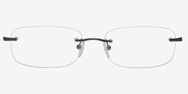 Vernon XL Gunmetal AcetateEyeglass Frames from EyeBuyDirect, Front View