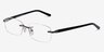 Vernon XL Gunmetal AcetateEyeglass Frames from EyeBuyDirect, Angle View