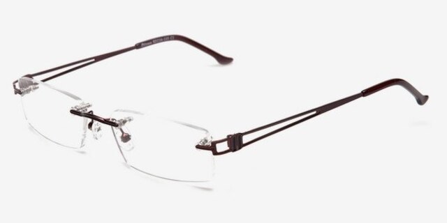 Ottawa Burgundy MetalEyeglass Frames from EyeBuyDirect, Angle View